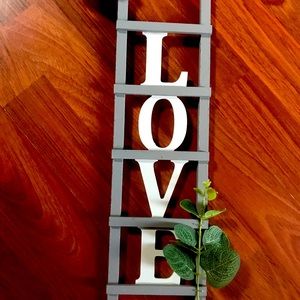 Love Wooden Ladder wall decor